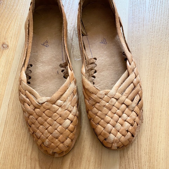 HUARACHES LEATHER BRAIDED SANDALS From GUATEMALA - Picture 1 of 9